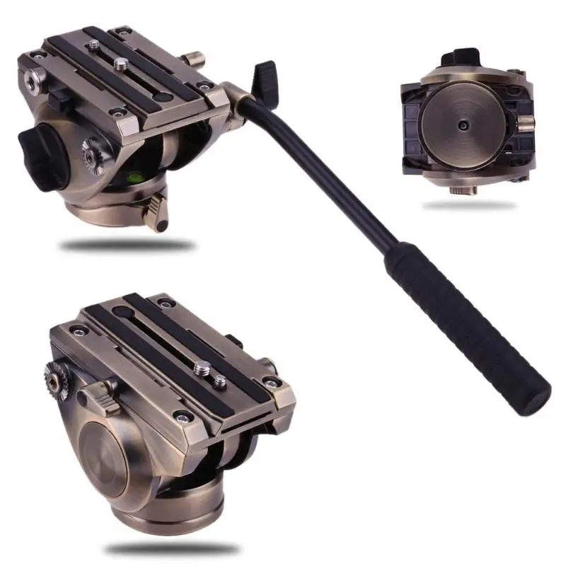 

ALLOET Professional Panoramic Tripod Head Hydraulic Fluid Video Head With Quick Release Sliding Plate For DSLR Camera Camcorders