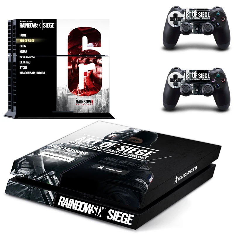 Tom Clancy's Rainbow Six Siege PS4 наклейка для sony playstation 4 консоль и 2 контроллера PS4 наклейка для кожи виниловая