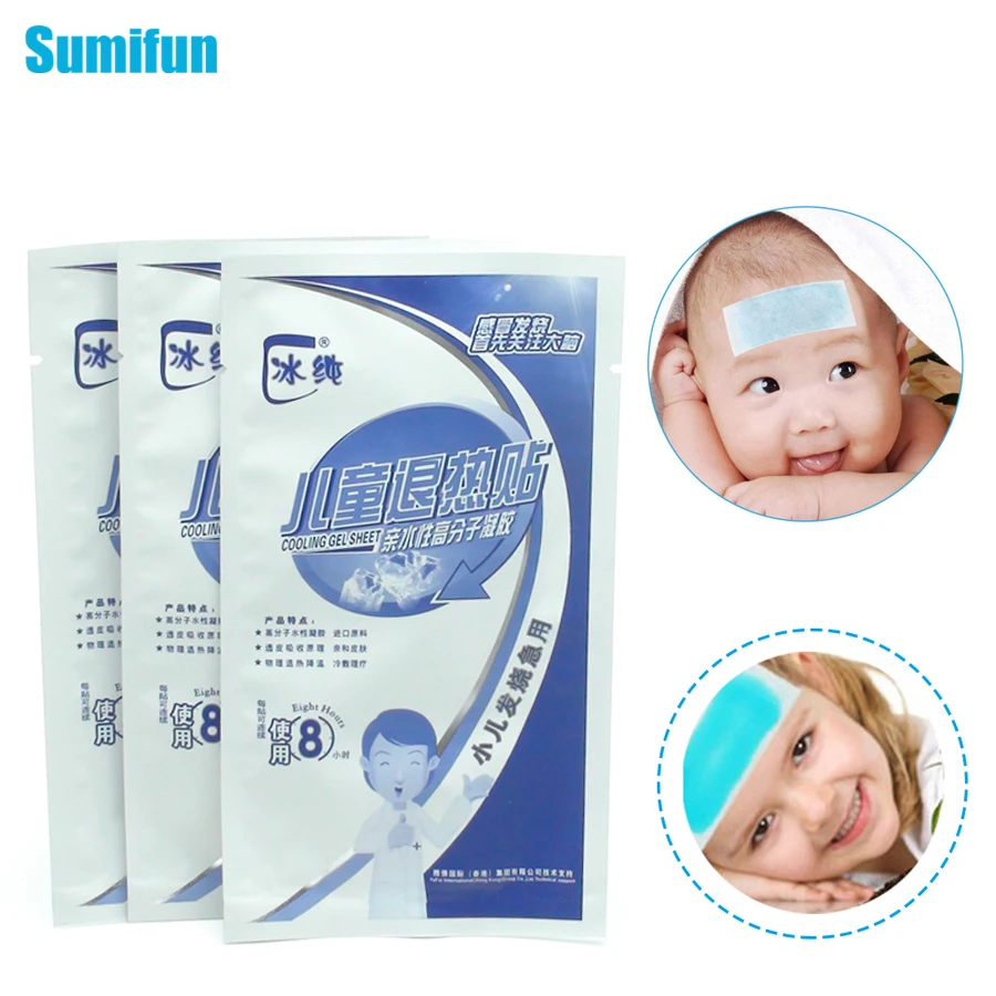 3Bags/3Pcs Baby Cooling Fever Plaster For Children Temperature Ice
