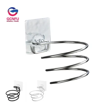 

Wholesale Wall Mounted Hair Dryer Stand Hotel Bathroom Shelves Shelf Storage Hairdryer Rack Holder Hanger Drilling-free Install