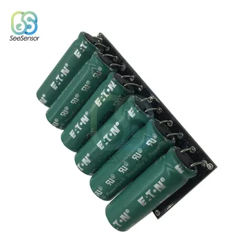 

6Pcs Super Farad Capacitor Set 18V 1.6F 16V 1.6F 15V 1F Single Row Module with Protection Board Electrolytic Capacitors Kits