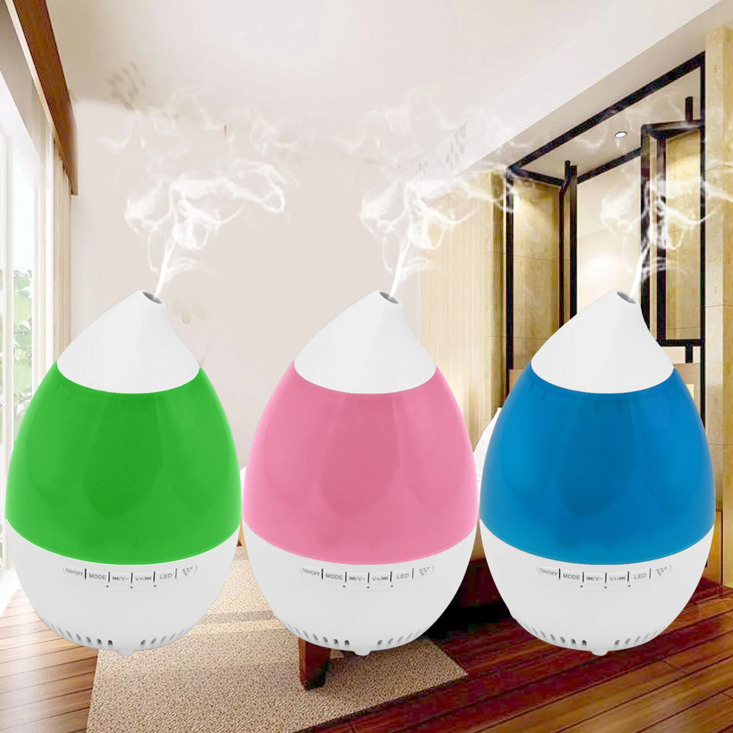 

Behogar Multi-functional Aroma Diffuser Humidifier Bluetooth Music Player Essential Oil Light & Hand-free Call Timing Function