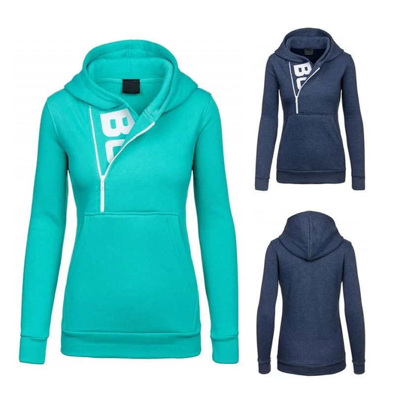 ZOGAA Women Fashion Fleeces Sweatshirts Hooded Candy Colors Solid Sweatshirt Long Sleeve Pullovers Clothing Sudaderas Mujer