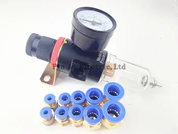 

AFR-2000 Air Filter Regulator Compressor & Pressure reducing valve & Oil water separation+ Gauge Outfit+ Quick connector AFR2000