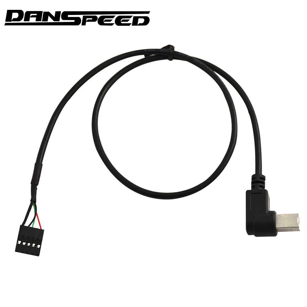 1.5FT USB Male Right Angle to Dupont 5P Female Motherboard Extension Cable Cord