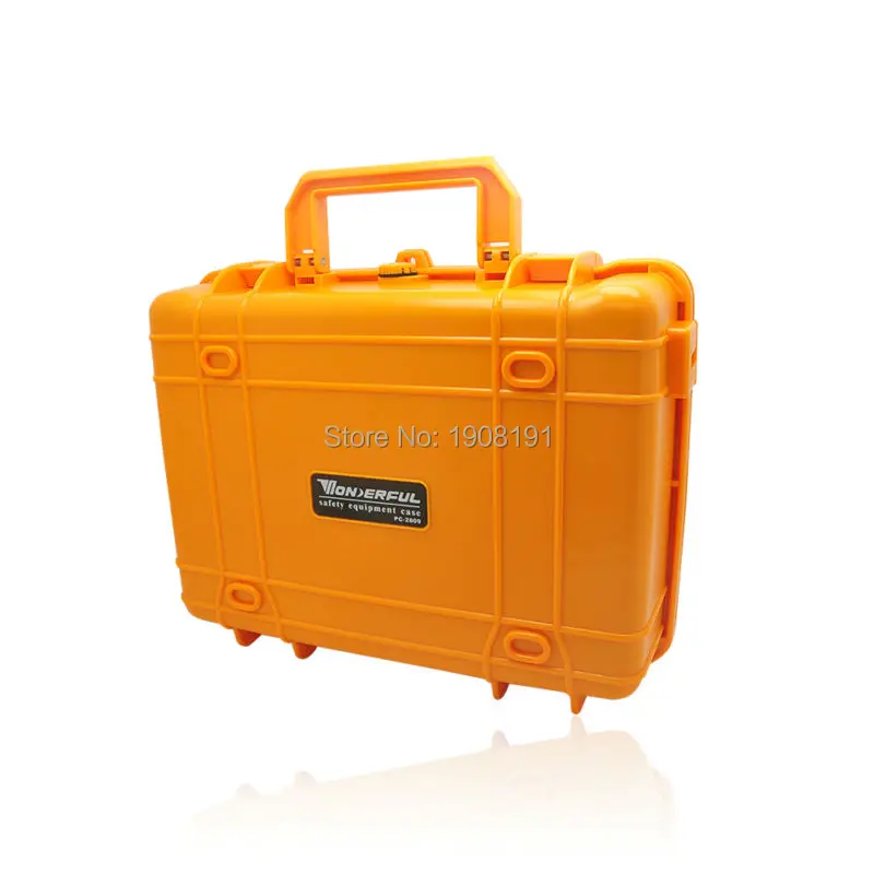 Водонепроницаемый чехол с пеной упаковочный ящик для оборудования черный оранжевый ABS пластик герметичный безопасный портативный ящик для инструментов