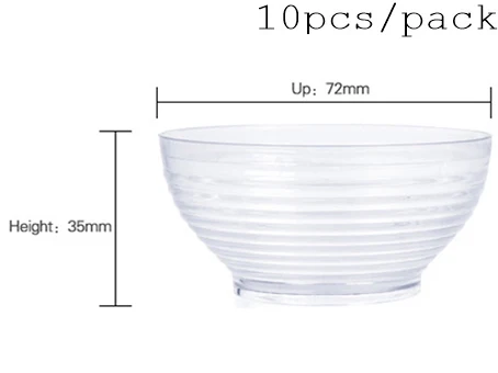 Акция-вечерние принадлежности для свадьбы, 55*35 мм/70 мл одноразовая пластиковая посуда прозрачная мини десертная квадратная миска, 10/упаковка - Цвет: Серебристый