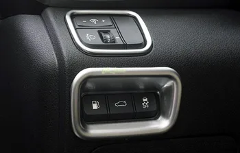

Car styling ABS Chrome Interior Headlight Switch Cover+Rear Trunk Switch Button Cover For Kia Optima K5 2016 2 pcs / set