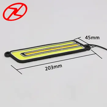 

2PCS Flexible Car Daytime Running Light Waterproof Super Bright white and yellow DRL with Turn Signal Lamps high bright COB DRL