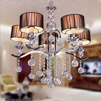 

Free shipping 5heads crystal Led ceiling light bedroom lights modern brief living room lights balcony lamp aisle lights lamp