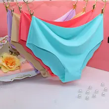 1PC Sexy Seamless Briefs Ultra-thin Traceless Trimming Ruffles Soft Underwear Women’s Panties