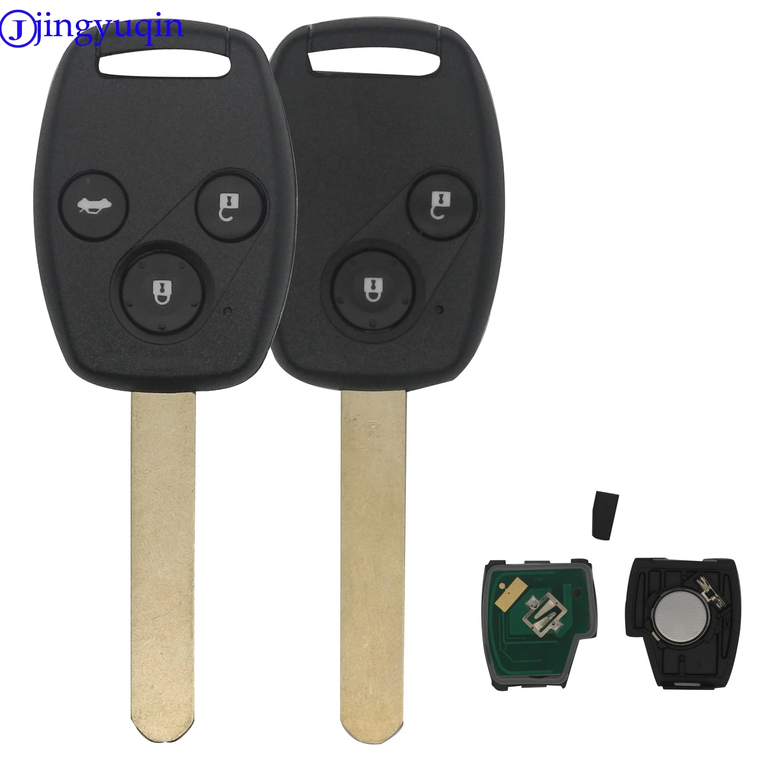 

jingyuqin cut blade FSK 433MHZ With ID46 Chip 2/3 Buttons Remote Car Key Fob For Honda Cr-V Civic Insight Ridgeline Accord