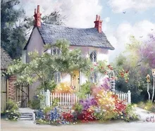 Frameless DIY Oil Painting By Numbers Landscape Picture Painting On Canvas Painting Coloring By Numbers Handpainted