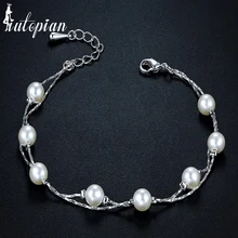 Iutopian новое поступление браслет для женщин с искусственным жемчугом Высокое качество Вечерние ювелирные изделия 1# RA70408