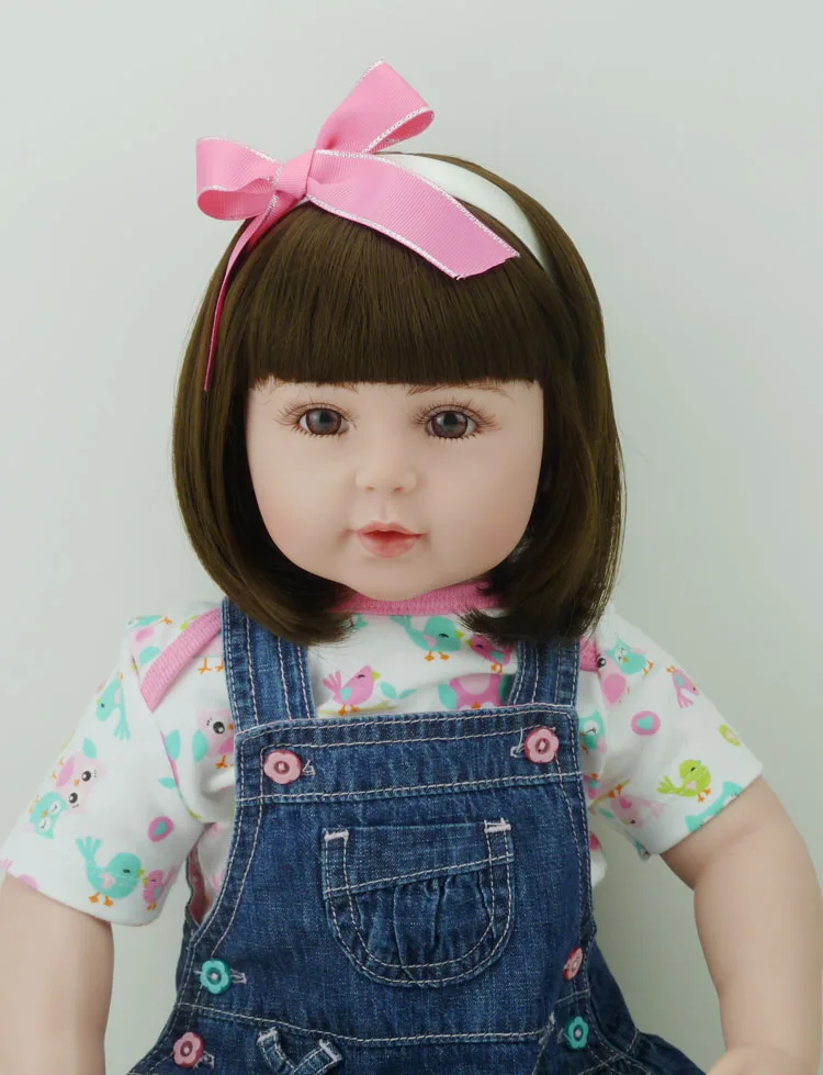 22 Inch Baby Girl Doll Toy Birthday Gift Soft Vinyl Toddler Reborn Baby