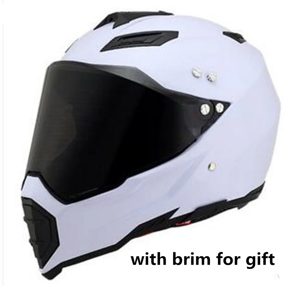 Шлем для мотокросса capacetes cascos para cross шлемы predator casco Мотокросс viseira горные - Цвет: white
