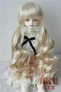 JD337 1/4 18-20cm MSD synthetic mohair BJD doll wigs 7-8inch double long pony braid wigs realfee pano fl bjd 1 7 aoaomeow