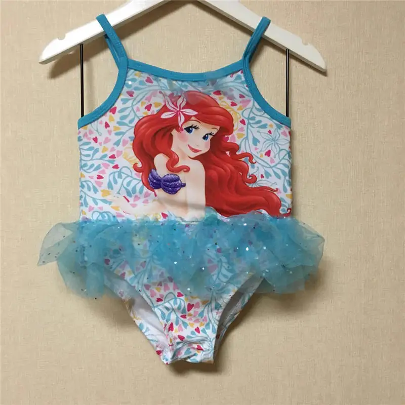 

2017 swimsuit for Girls Ariel princess strap One-Pieces Swimwear Kids cute Swimming Suit For Girls Children Bathing Suit