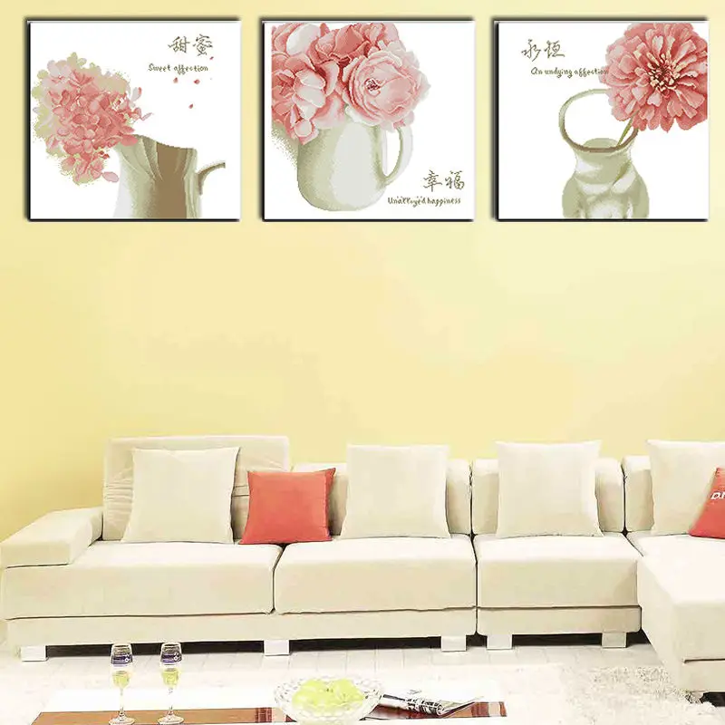 

Sweeet affection ( triptych) Multi-pictures Cross Stitch Kits Set DIY Chinese Cross-stitch Counted Embroidery Needlework