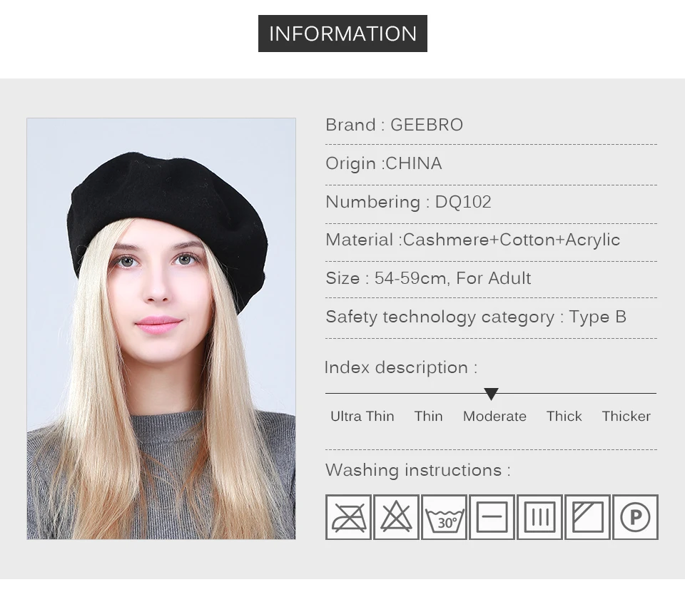 Geebro, весенний женский берет, шапка, модный однотонный цвет, теплые шерстяные береты для женщин, французский артист, шапочка, берет, шапки для девочек DQ102
