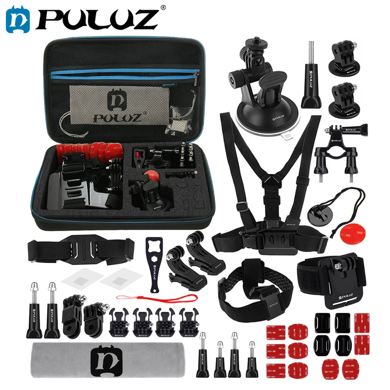 

PULUZ For Go Pro Accessories Kit 45 in 1 Ultimate Combo Kits+EVA Case For GoPro Action Cameras Accessories Set
