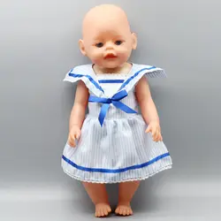 1 шт. платье для 18 "45 см девушка синяя юбка 43 детские одежда куклы, платье