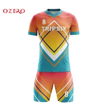Пользовательские дышащие детские взрослые футбольные формы наборы сублимации Быстросохнущий полиэстер Мальчики возврат футбольных кофт