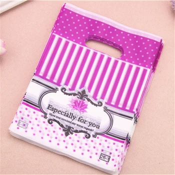 

2017 New Style Wholesale 100pcs/lot 15*20cm Hot Pink Maple Leaf Plastic Gift Packaging Shopping Clothing Package Bags