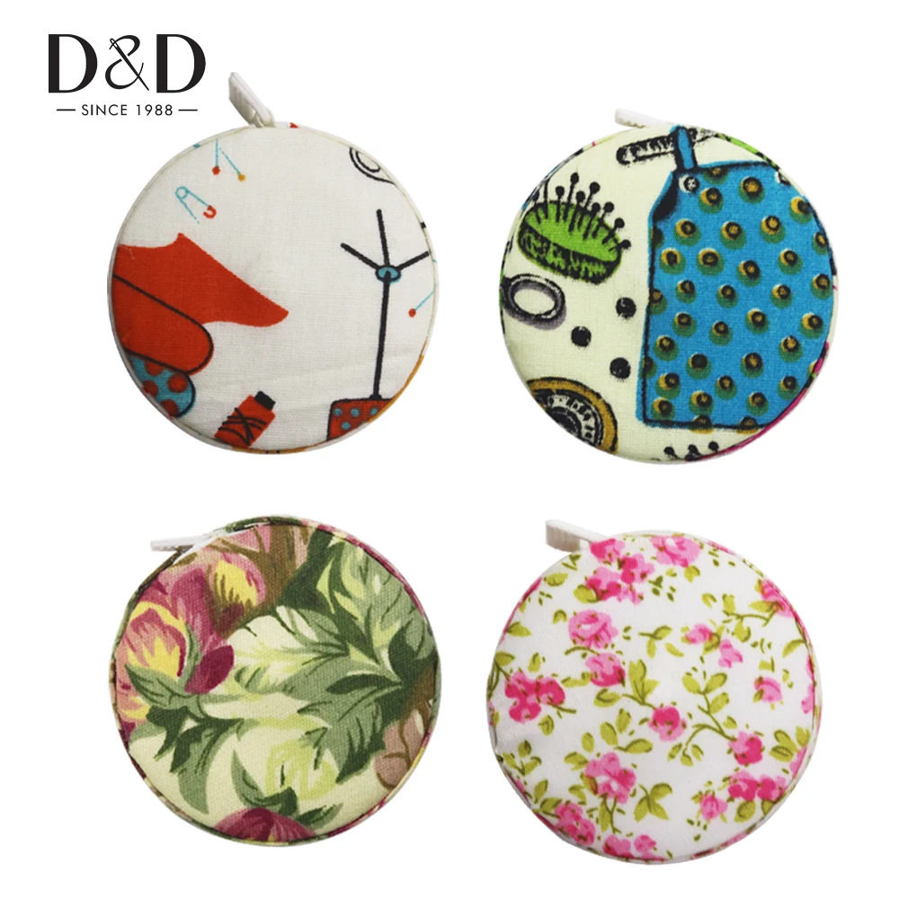 

D&D 4 Designs Sewing Retractable Ruler Tape Measure 1.5M/60Inch Fabric Covered Sewing Measuring Ruler Tools