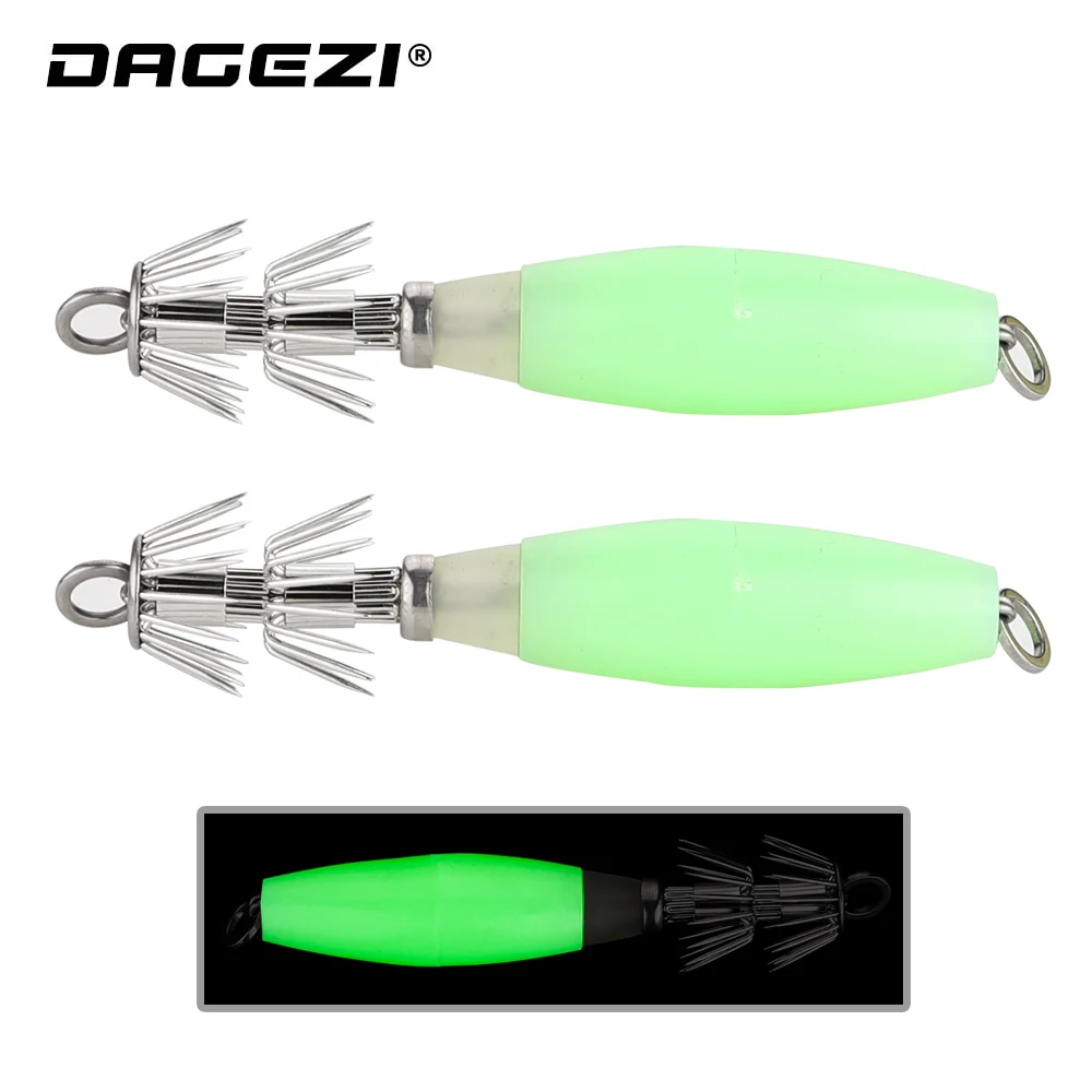 DAGEZI 3 шт./лот флуоресцентная рыболовная приманка Крючок С рыболовным крючком