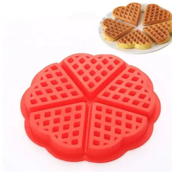 

TTLIFE Non-stick Silicone Waffle Mold Kitchen Bakeware Cake Mould Makers for Oven High-temperature Waffle Mould Baking Tool Set