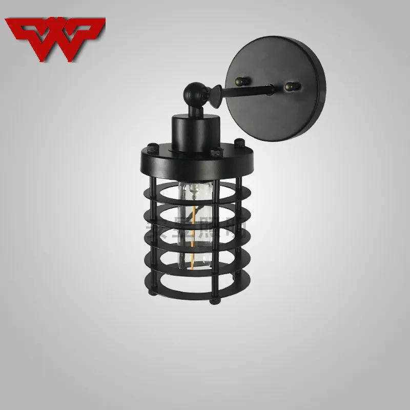 Wall lamp lighting Loft American country industry wind and iron art antique small iron cage bar bed aisle lamps free shipping Wall lamp lighting Loft American country industry wind and iron art antique small iron cage bar bed aisle lamps free shipping