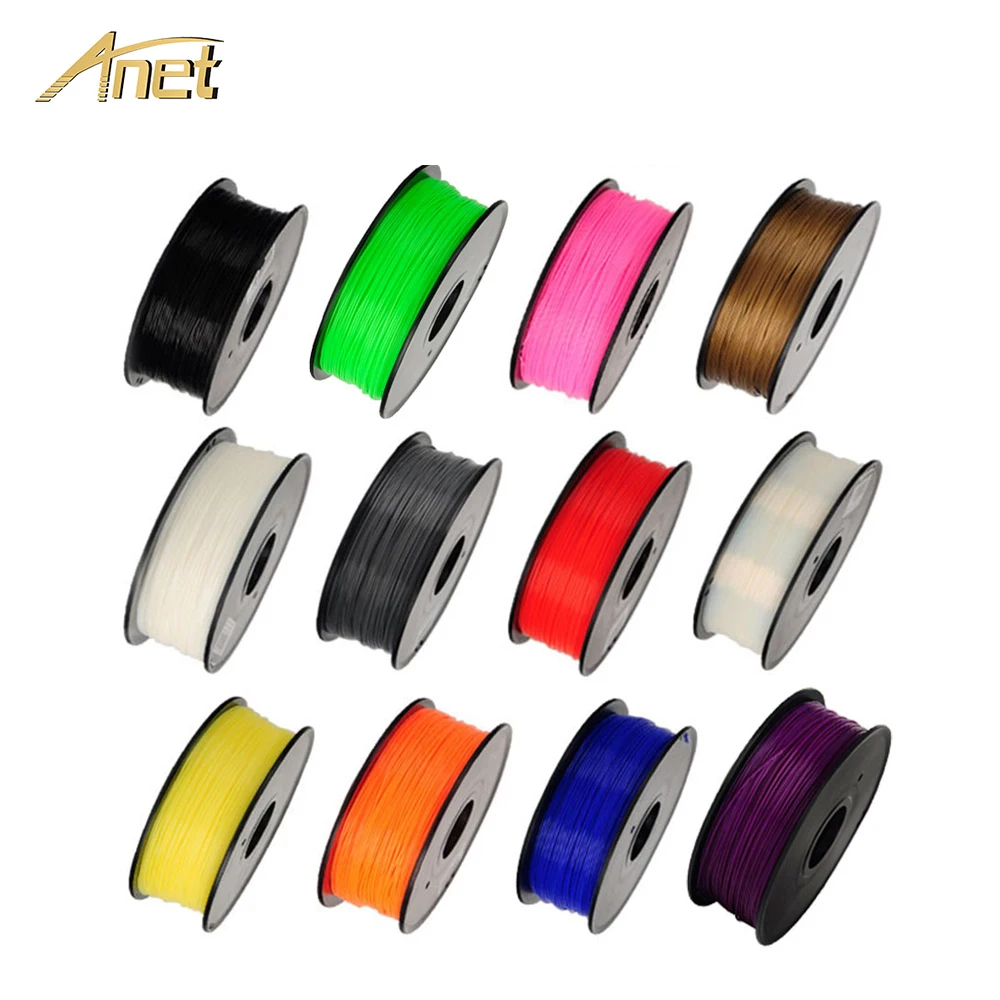 

Anet PLA Filament 3d printer filament PLA 1kg/Roll 2.2lb 1.75mm for MakerBot RepRap Prusa i3 3D Printer Pen 14 Colors Optional