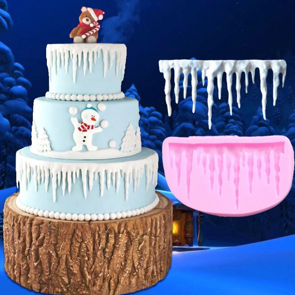 3D Icicles Силиконовые Торт Помадка кухонная форма для самостоятельной готовки