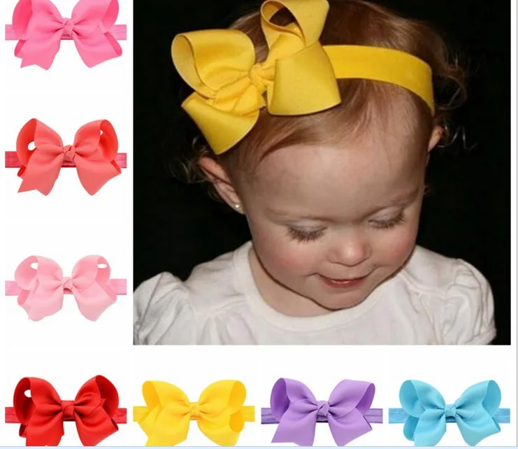 MengNa 36pc/lot Newborn Hair Bow Headband Grosgrain Ribbon Hair bows