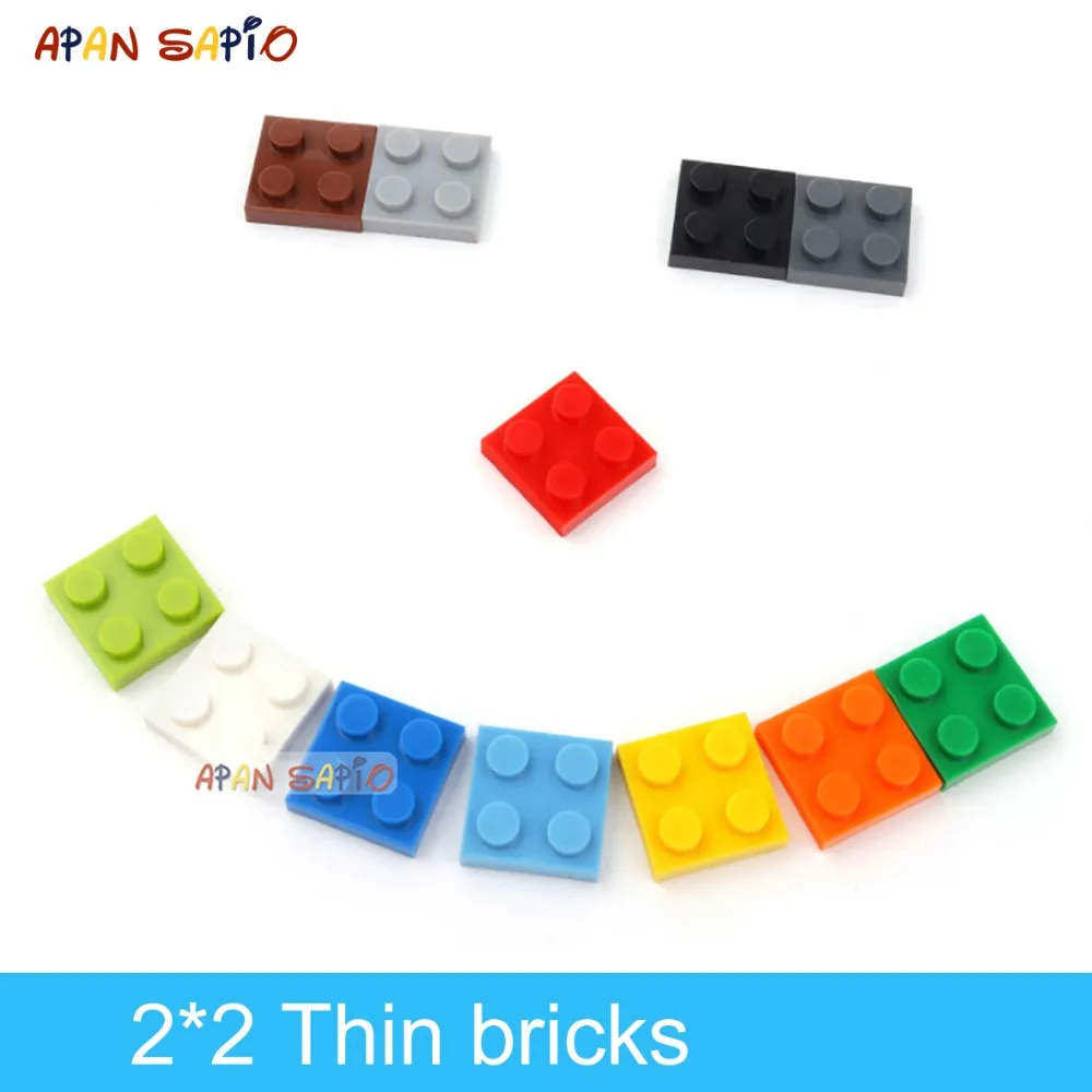 

DIY Building Blocks Thin Figures Bricks 2x2 Dots 120PCS lot 12Color Educational Creative Compatible With Legoe Toys for Children