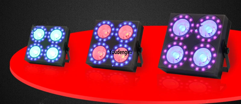 48 шт. светодиодные лампы rgb + 4x30 Вт dmx512 4 глаза аудитория led blinder light|Эффект освещения