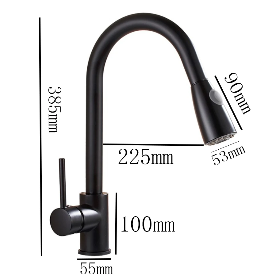 

Copper Pull Out Hot and Cold Mixer Tap water retractable rotary faucet household kitchen sink faucet torneira