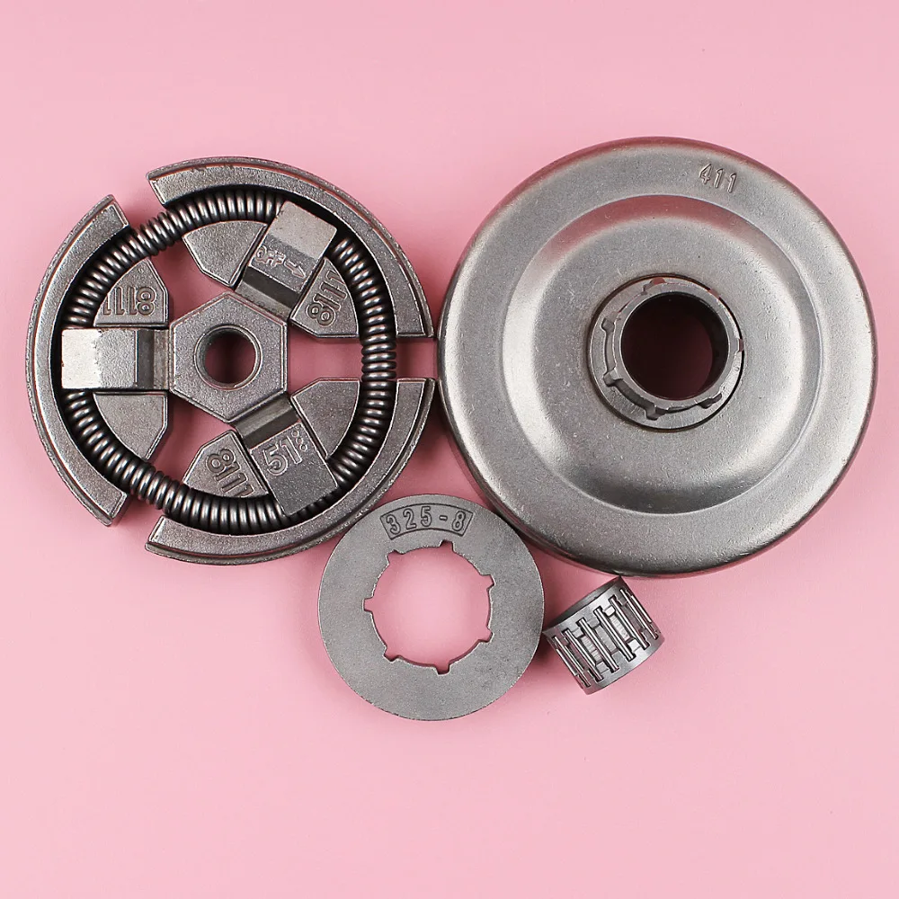 Clutch Drum .325 8 Teeth Sprocket Rim Needle Bearing Kit For Husqvarna