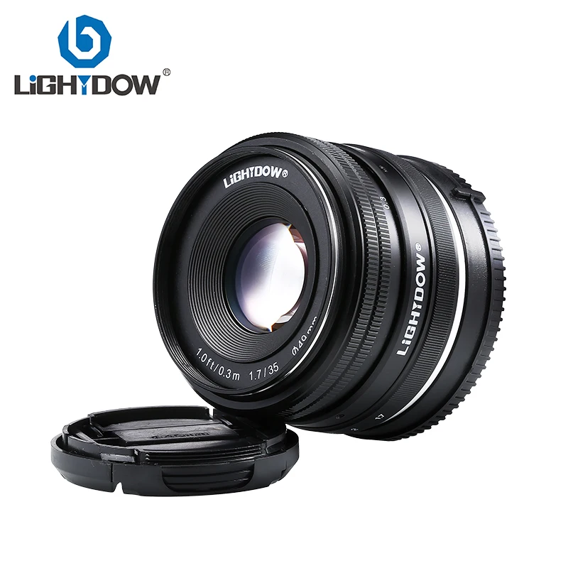 Lightdow 35 мм F1.7 с ручными настройками для видеосъемки Для sony E Mount NEX 3 3N C3 5 5N 5R 5, 6 комплектов/партия, 7 A6500 A6300 A6000 A5100 A5000 A3000 A3500