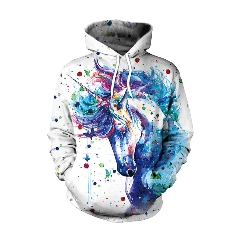 

Unicorn 3D Print Sweatshirt Plus Size Harajuku Hoodies Loose Casual Pullover Coat Women&Men Unisex Couple Tracksuit Sweatsuit