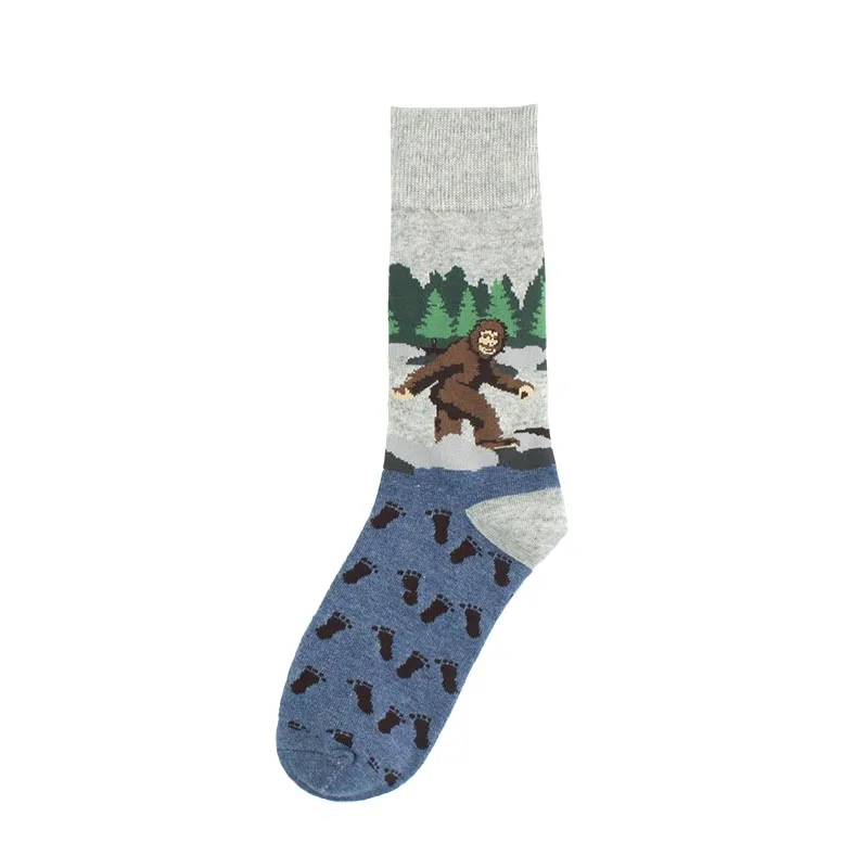 [COSPLACOOL]Animal Lion Harajuku Funny Socks Men Pug Dog Elephant Pattern Crew Socks Novelty Gift Sokken Unisex Skateboard Socks