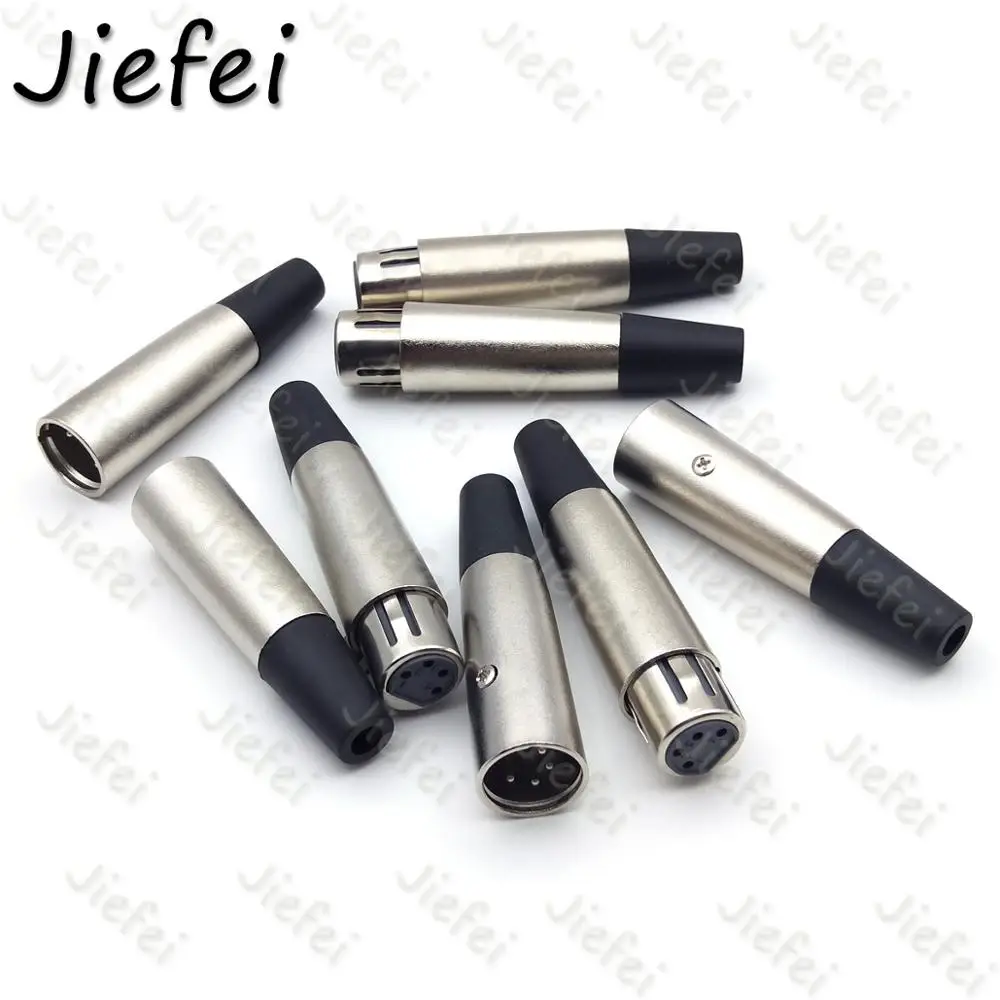 30 комплектов XLR 3Pin 5pin аудио микрофонный кабель Разъем Черный штекер + гнездо