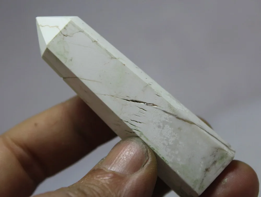 

natural white kallaite quartz crystal wand