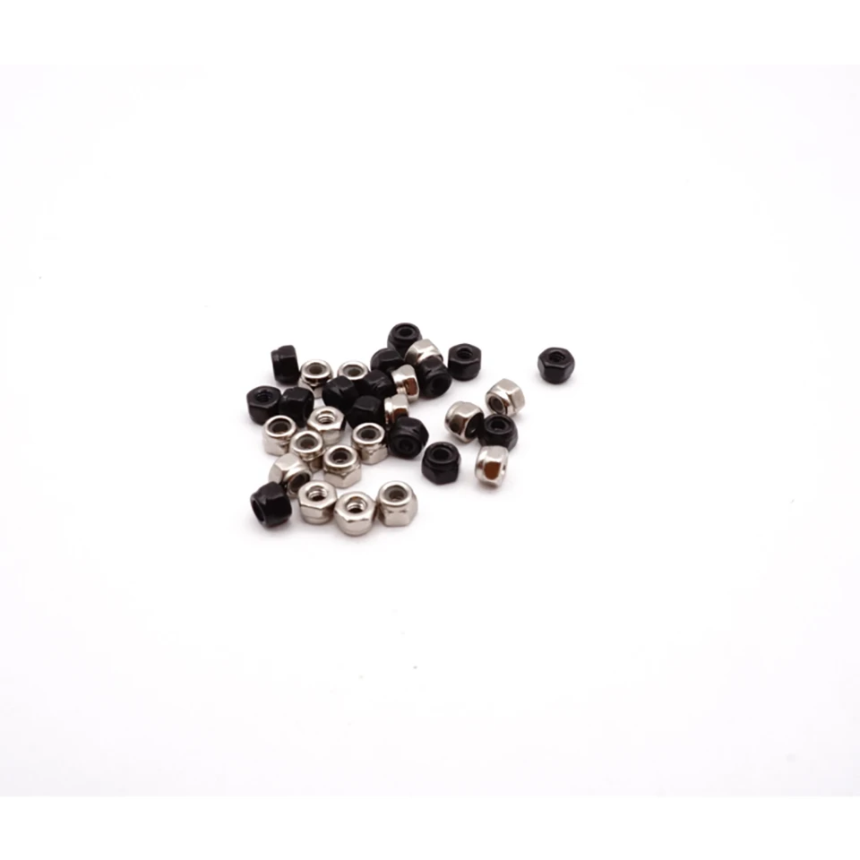 

MINI 4WD self-made tamiya parts lock nuts black and silver external diameter is 4mm 10 pcs price MJ MODEL