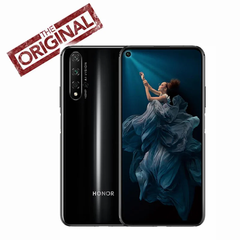 Оригинальный сотовый телефон honor 20 Kirin 980 восемь ядер 8 ГБ ОЗУ 128 6 2 дюйма 3750 мАч