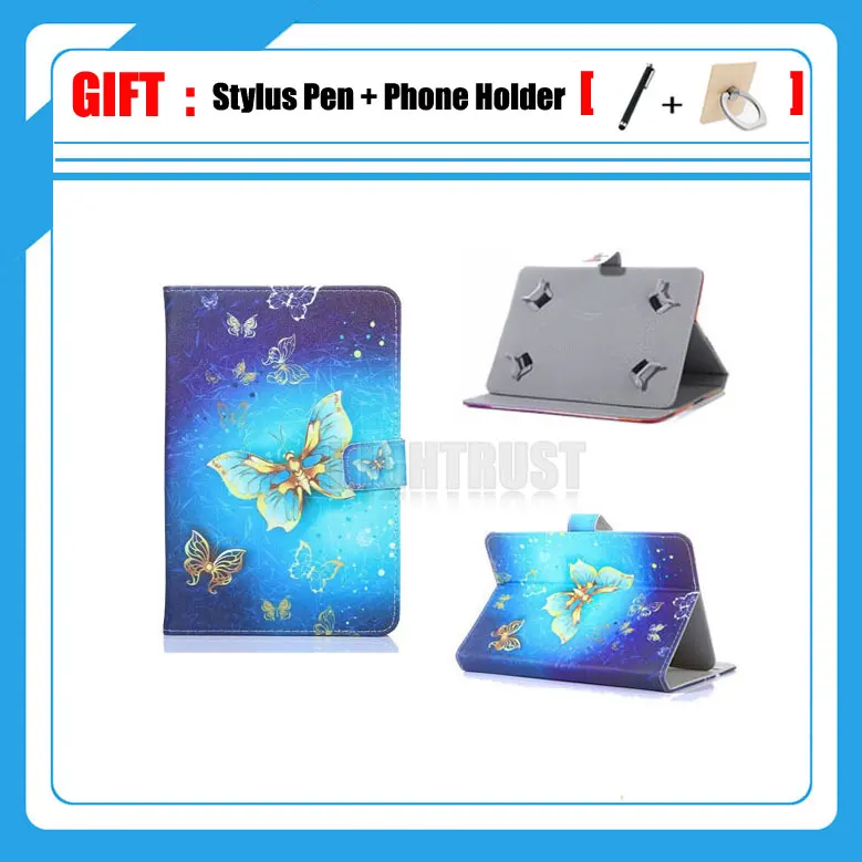

3in1 Printed Case Cover for Archos Core 70 3G V2 7 inch Tablet Universal PU Leather Stand Case (No camera hole) + Gift