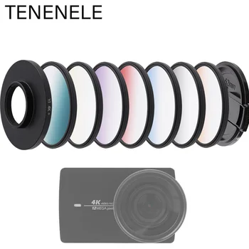 

Xiao yi Sport Camera Accessories 52mm Gradient Red/Yellow/Blue/Green/Orange Filters Kit For Xiaomi Yi Lite 4K Plus Camera Filter