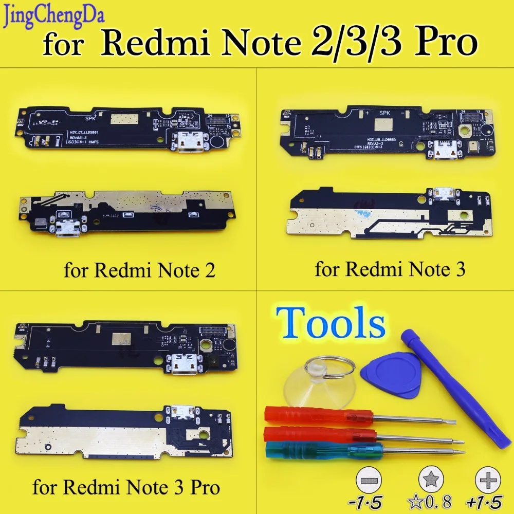

JCD Prime Microphone Module+USB Charging Port Board Flex Cable Connector Parts For Xiaomi for Redmi Note 2 3 3 Pro