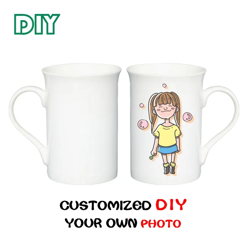 Индивидуальные 10 унций кости фарфоровые чашки сублимации DIY фото картина